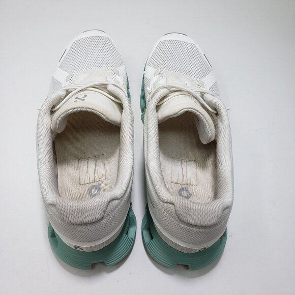 On Cloud 5 Mesh Sneakers White/Mint Cushioned Lightweight Womens 8.5 - Picture 8 of 10